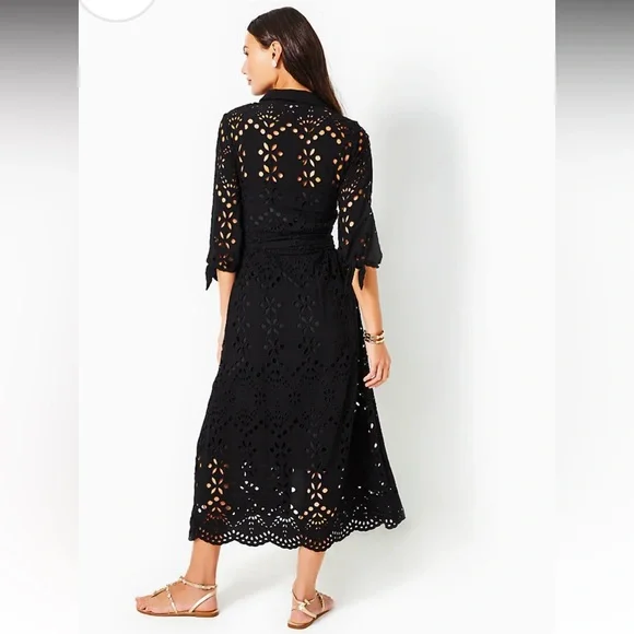 Lilly Pulitzer Amrita Eyelet Midi Dress - Picture 11 of 12